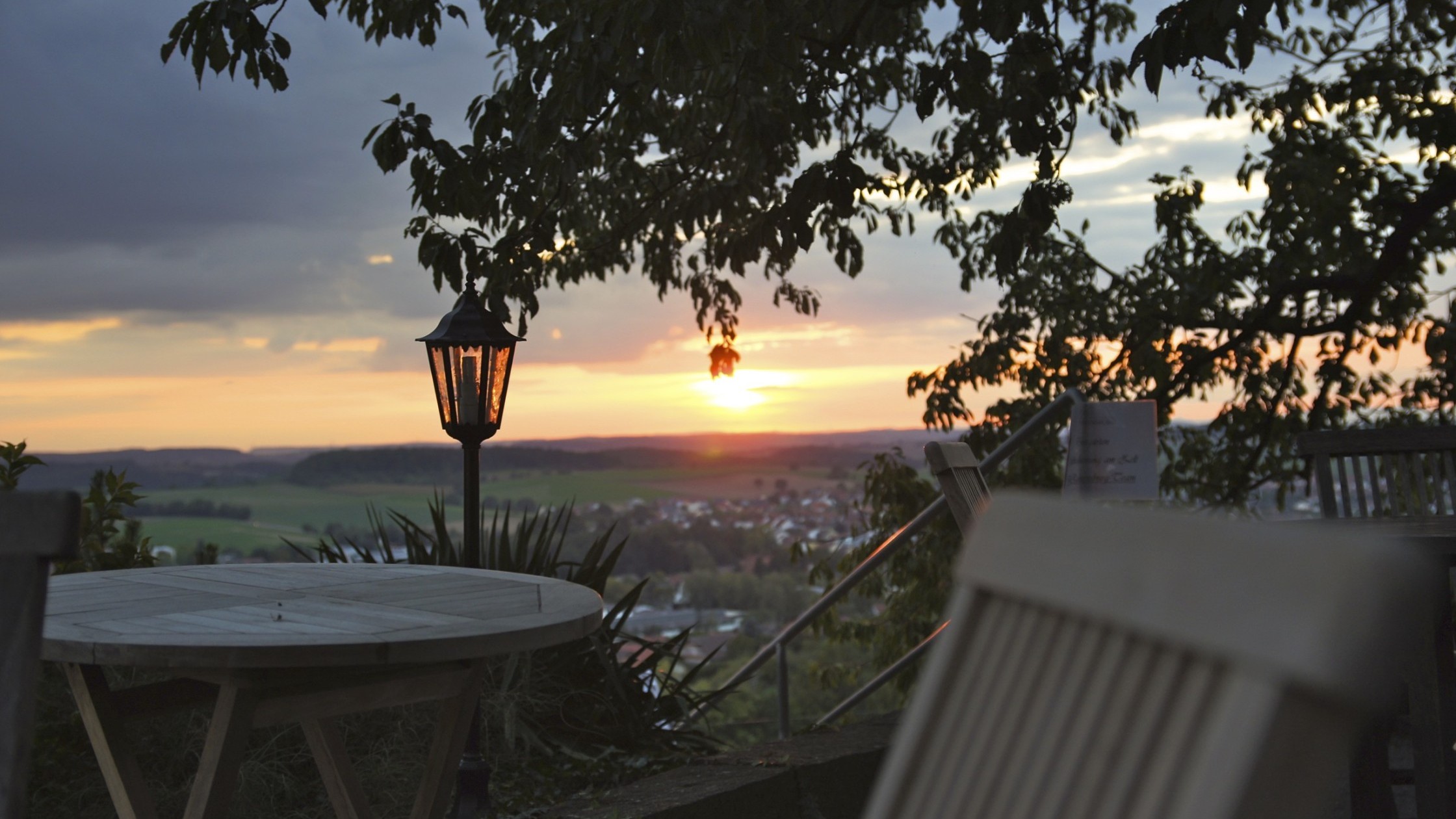 Sonnernuntergang Terrasse